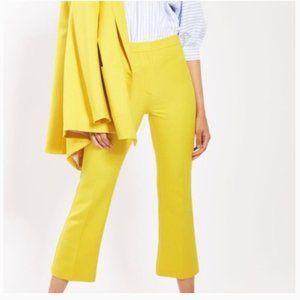 Topshop Boutique Yellow kick flare / cropped yellow pants